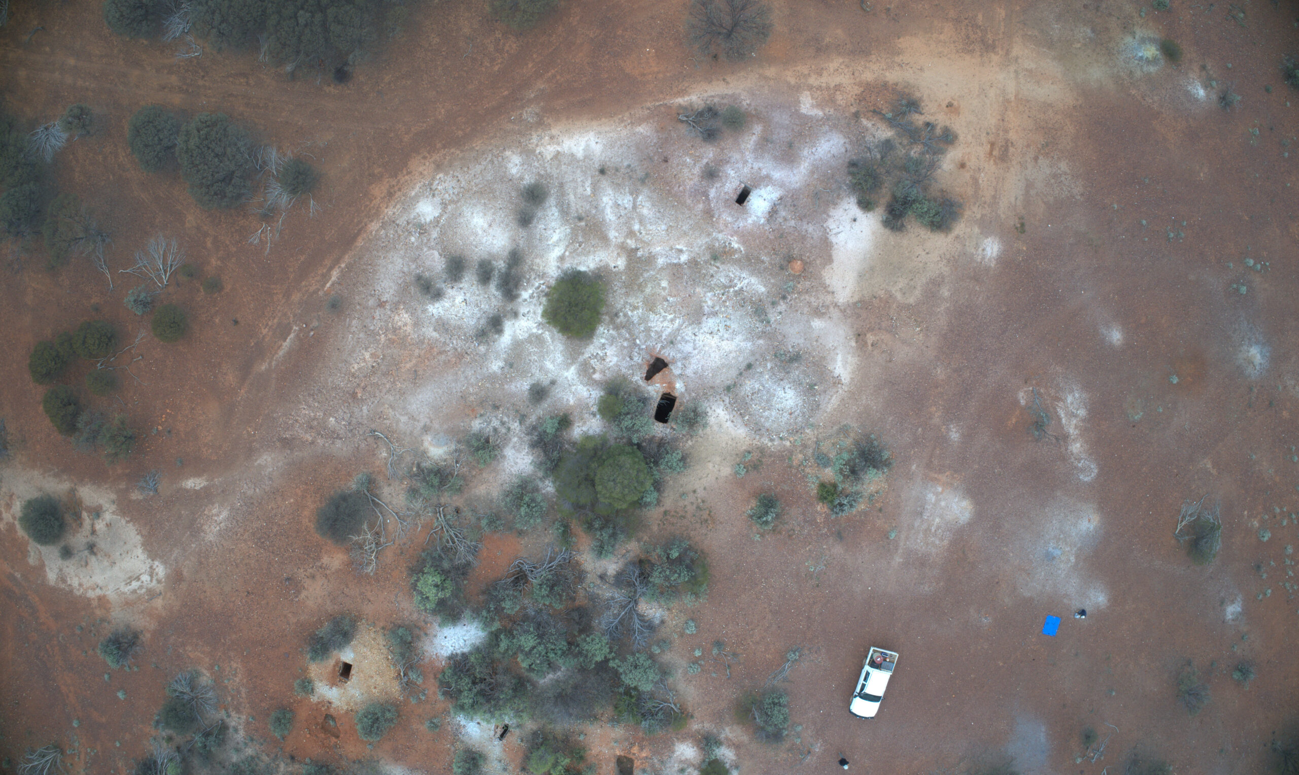 Drone footage at the Sandstone project.