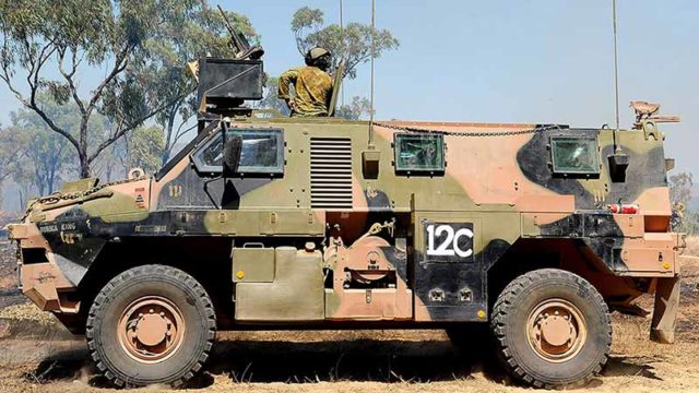 Heavy Metal ... Bisalloy may supply stell for the Australian Army Bushmaster troop carrier. Picture: Getty