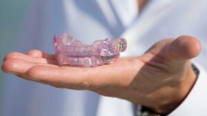 Mouthful ... Somnomed offers mouth guards that are cheaper than Resmed's. Picture: supplied.