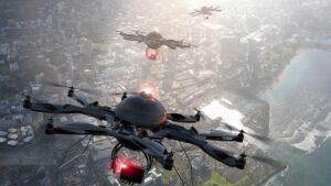 Flying phone towers ... Mobile phone towers knocked out in emergencies could be replaced with drones. Picture: Getty