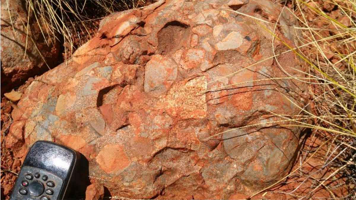 Conglomerate found at Kairos' Pilbara project.