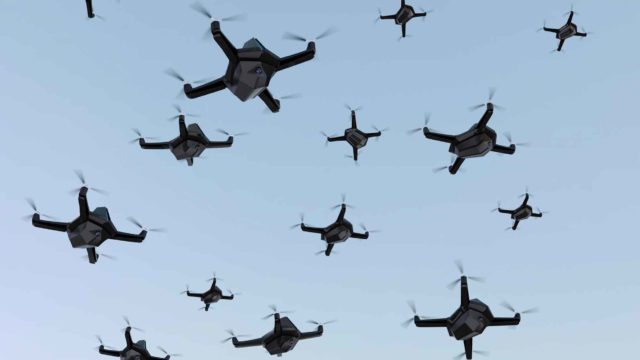 Drones in flight. Pic: Getty