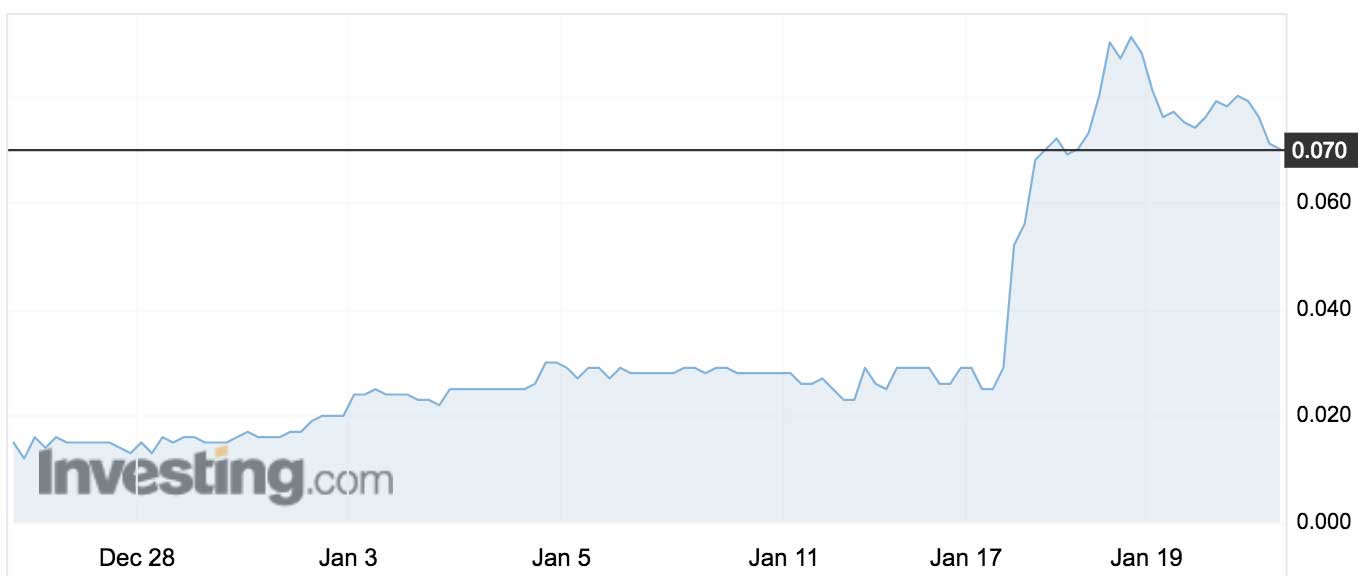 Animoca shares over the past month. Source: Investing.com