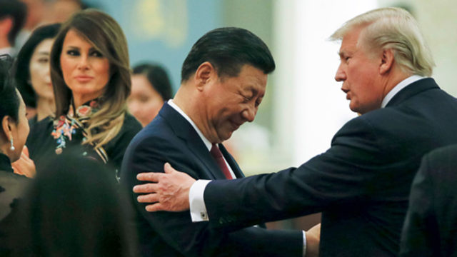 China's leader Xi Jinping with President Trump in better times. Source: Getty