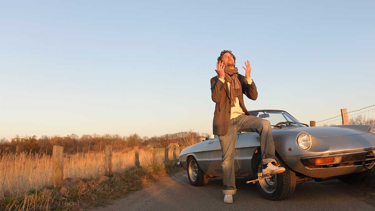 Flat tyre, blowout, Getty