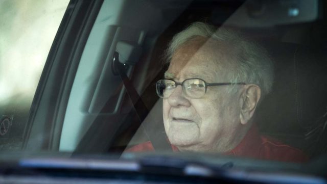 Warren Buffett, the world's third richest person, at the annual Sun Valley Conference in July 2017. Pic: Getty