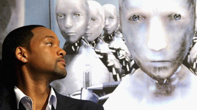 Actor Will Smith promoting killer robot movie 'I, Robot' in 2004. Pic: Getty