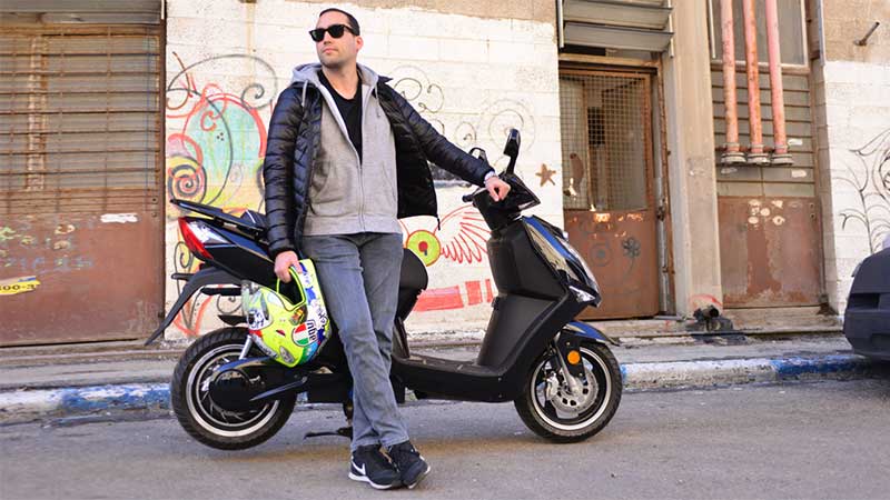 The Blitz3000 electric scooter will double its range with the UltraCharge lithium-ion batteries. Pic: Blitz