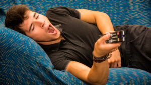 Bored... we've seen this before, time to change the channel. Pic: Getty.