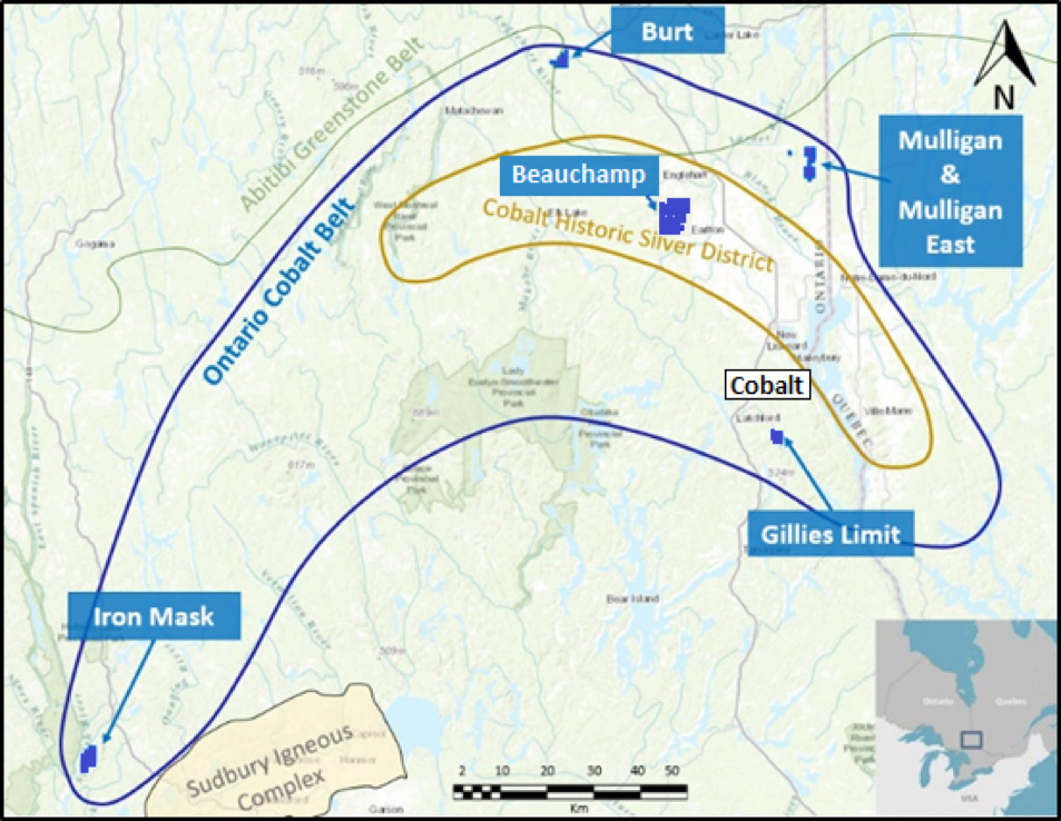 Meteoric's portfolio of projects in Canadia.