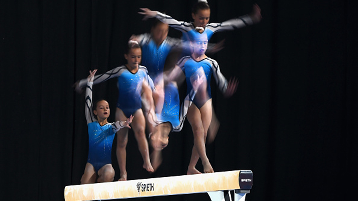 Shakyla Ede of New South Wales competes on the Beam during the 2018 Australian Gymnastics Championships at Hisense Arena on May 22, 2018.