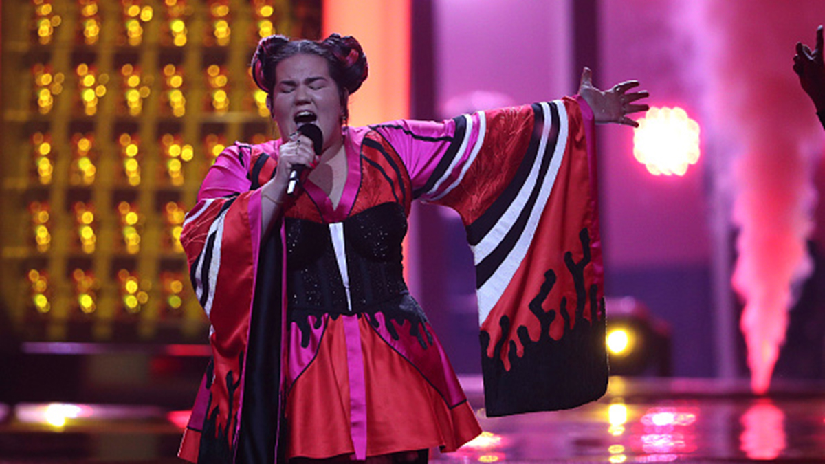 Singer Netta representing Israel wins the Eurovision Song Contest 2018 in Lisbon, Portugal.