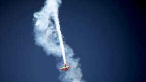 A stunt plane at the 2012 Dakar Rally in Mar del Plata, Argentina. Pic: Getty