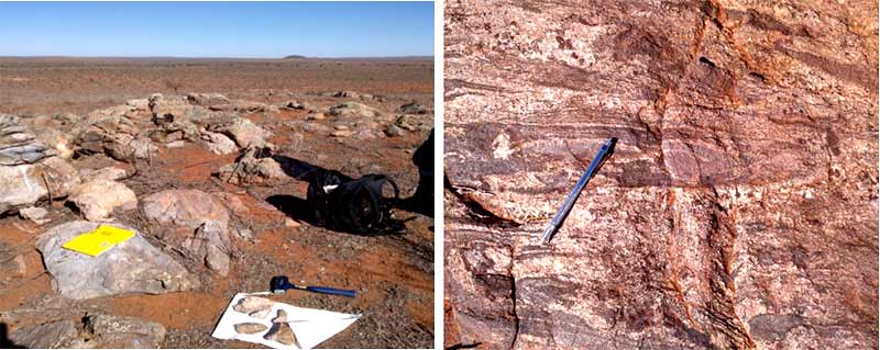 The CCZ team mapped and photographed outcrops within the project area. Pic: CCZ