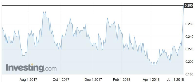 Talisman Mining (ASX:TLM) shares over the past year. 