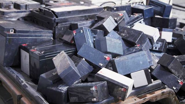 Batteries for recycling. Pic: Getty