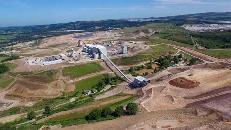 An aerial photo of Drakelands Mine. Pic: Wolf Minerals