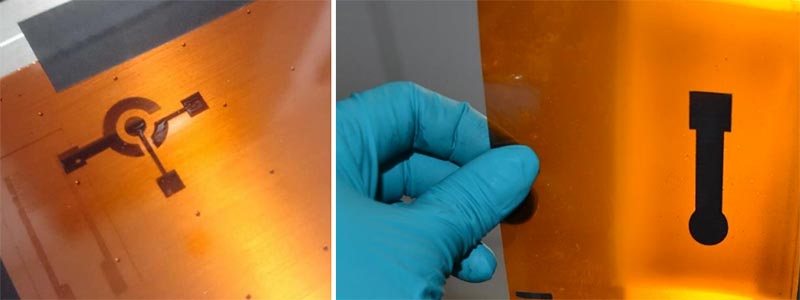 Electronics printed on flexible films using Archer's graphene inks. Pic: Archer