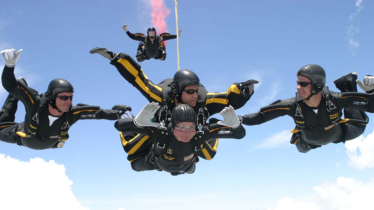 Sky diving, Getty