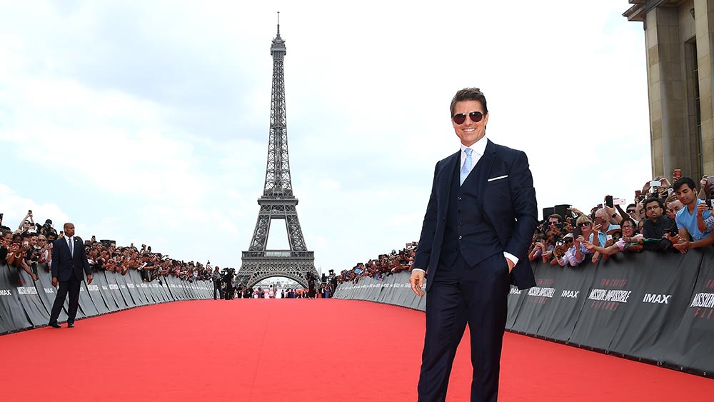 Tom Cruise at the global premiere of 'Mission: Impossible - Fallout' in Paris overnight. Pic: Getty