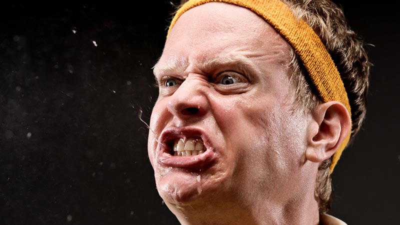 A fitness freak foaming at the mouth. Pic: Getty
