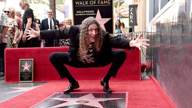 Weird Al Yankovic got the 2,643rd Hollywood Walk of Fame star today. Pic: Getty