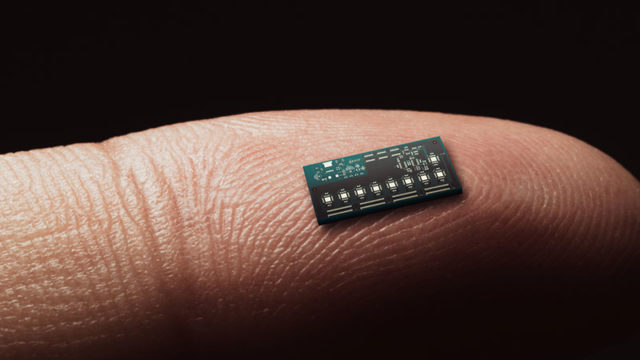 A tiny computer chip. Pic: Getty