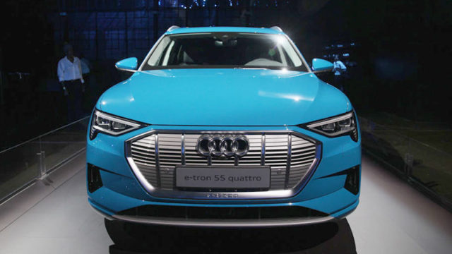 Audi launched its e-tron electric SUV last week in California. Pic: Getty