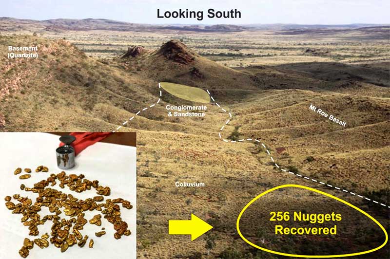 The location of Kairos's latest gold nugget find in the Pilbara. Graphic: Kairos