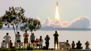 Space Shuttle Discovery lifts off from Kennedy Space Center July 26, 2005 in Florida. Pic: Getty