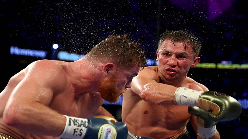 Gennady Golovkin versus Canelo Alvarez in Las Vegas, Nevada. Pic:Getty