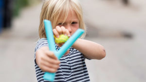 A boy attacking with a slingshot. Pic: Getty
