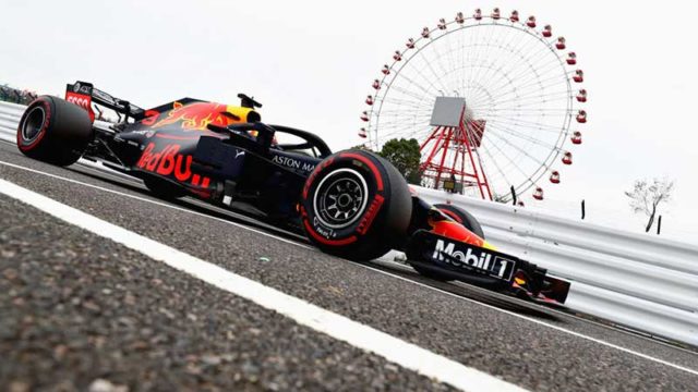 Aussie Dan Ricciardo on a practice run today ahead of ths weekend's Japan Grand Prix. Pic: Getty