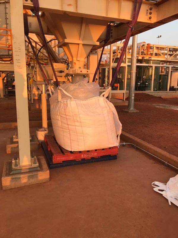 The first bag of rare earth carbonate from Northern Minerals' Browns Range project.