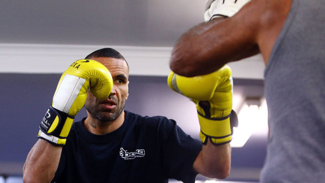 Boxer Anthony Mundine training ahead of his Nov 30 fight with Jeff Horn. Pic: Getty