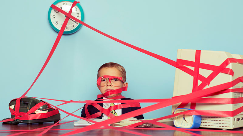 Tied up in red tape. Pic: Getty