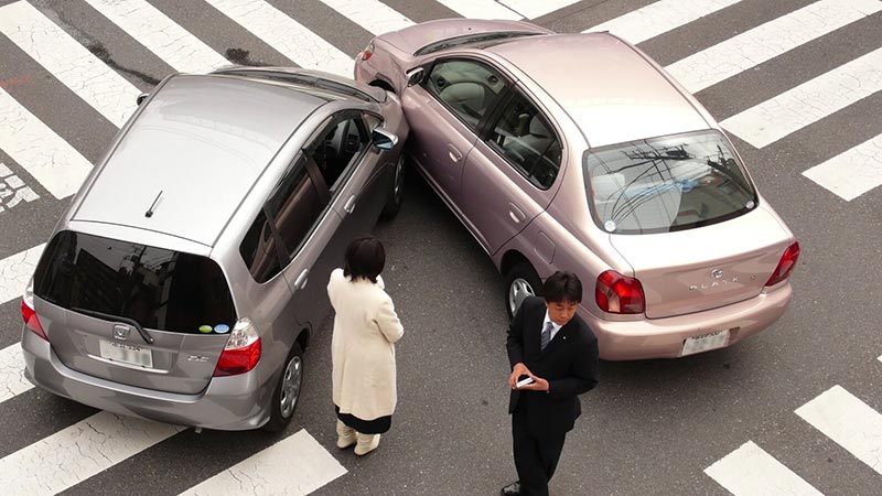 Two cars merging at once. Pic: Getty