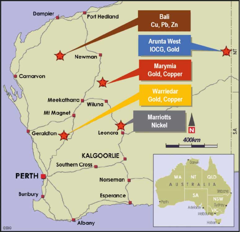Norwest's projects in Western Australia.
