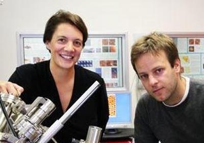 Professor Michelle Simmons from the University of NSW and Dr Martin Fuechsle. Pic UNSW