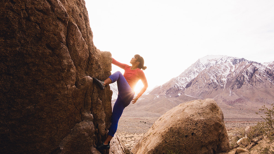 Woman climbing