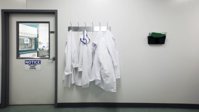 Getty hospital covid cancer trial coat lab edit