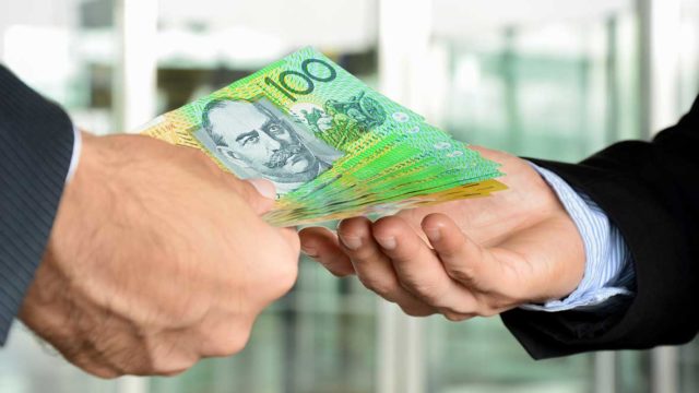 cash hand australian money
