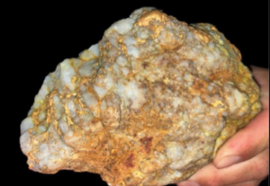 Example of nuggetty gold-bearing rock found in Cazaly Resource's Ashburton Basin tenements
