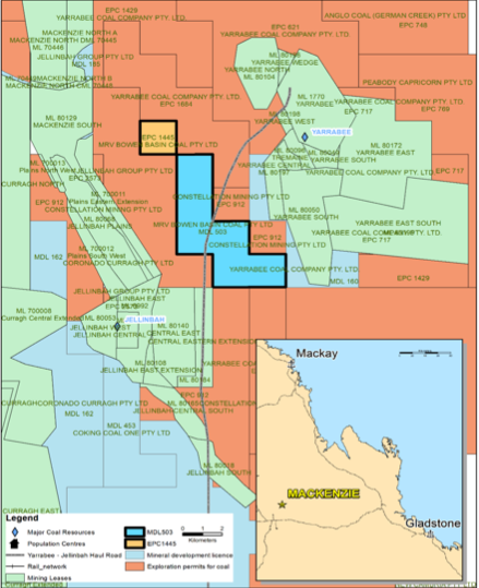 The Mackenzie coking coal project is amid a patchwork of Queensland coal mines