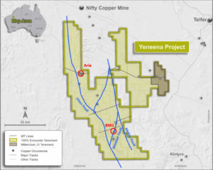 Encounter Resources has detected copper at its Yeneena project in WA