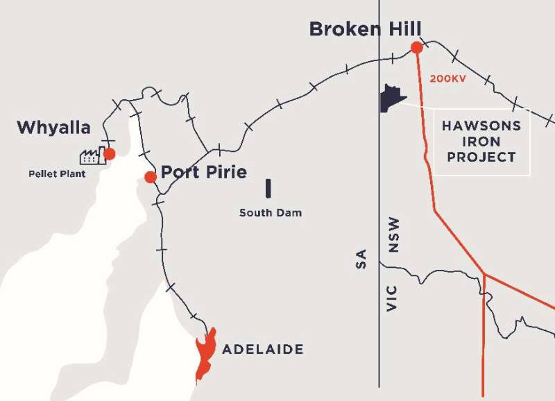 carpentaria resources hawsons project location