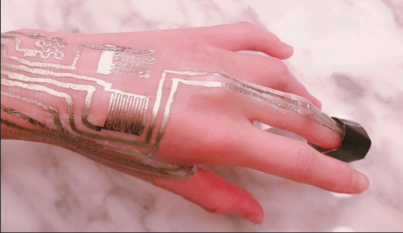 Researchers from the US and China have jointly produced human skin-based silver sensors to monitor essential signs. Image: The Silver Institute