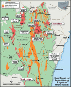 Shree Minerals Turondale gold project is located in the Lachlan Fold Belt of NSW. Image: Company supplied