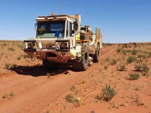 magnetic resources seismic survey truck