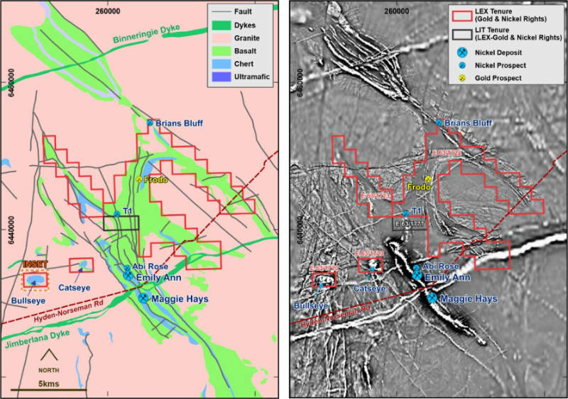 lake johnston tenements bullseye nickel lefroy exploration